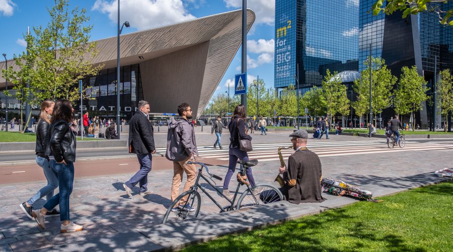 Voetgangers in Rotterdam. Walk21