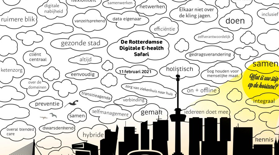 Wordcloud van de Digitale eHealth Safari