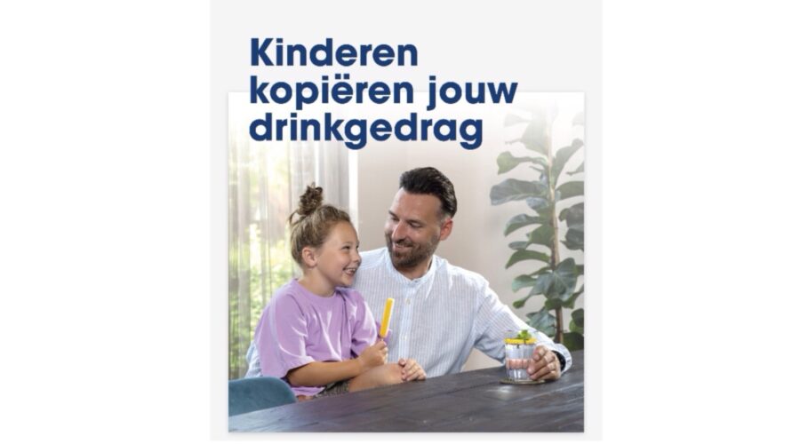 Kinderen kopiëren jouw drinkgedrag promotie