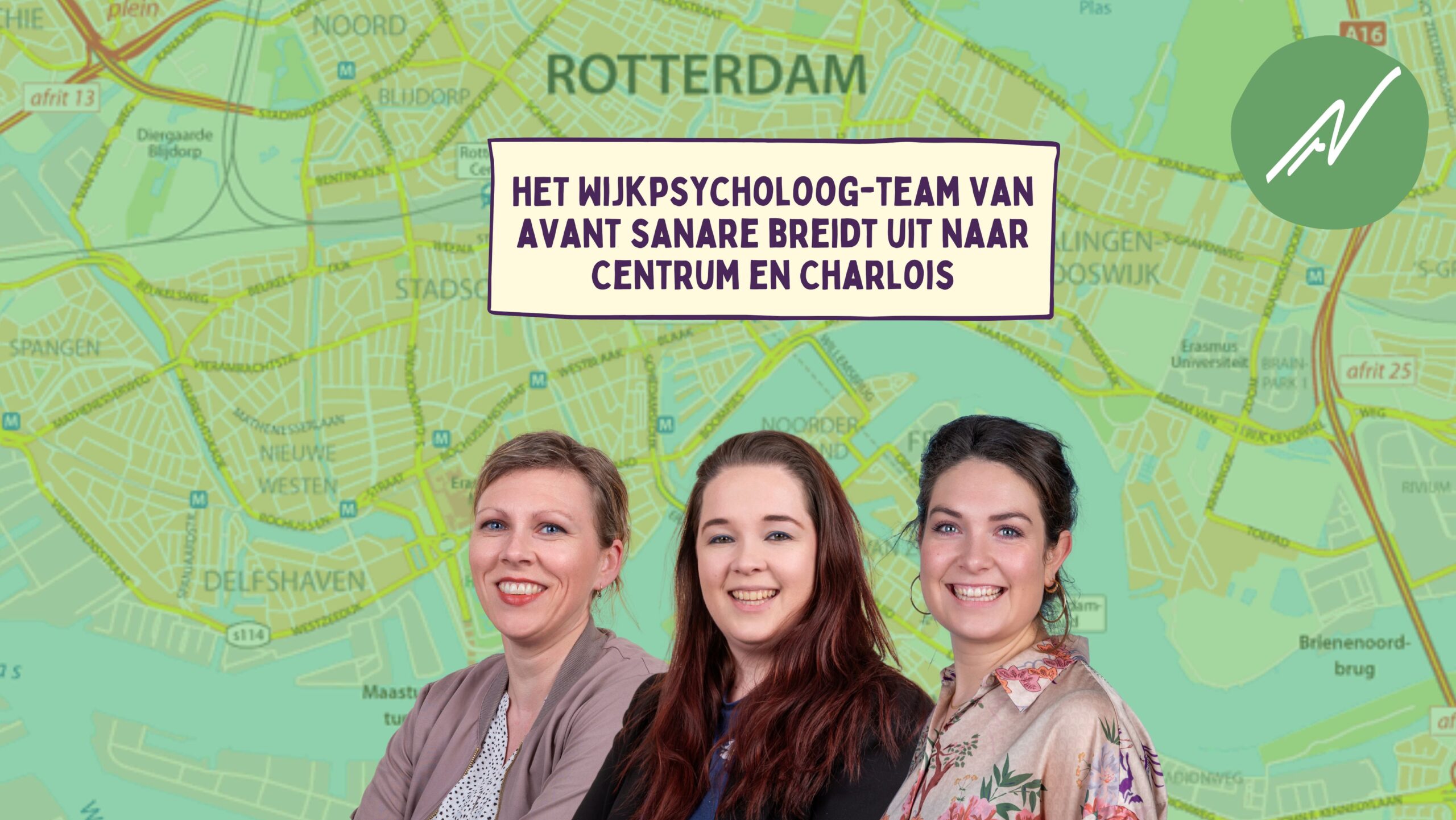 Het wijkpsycholoog-team van Avant sanare breidt uit naar Centrum en Charlois
